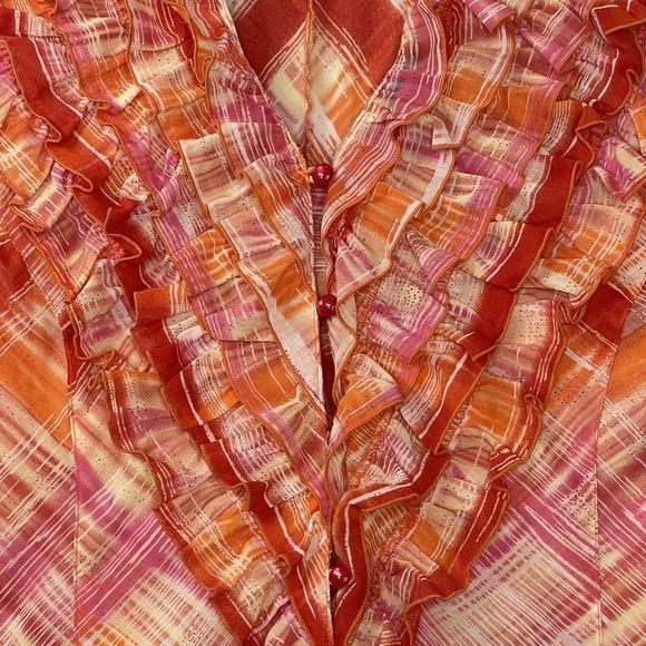 🚨10 / $20 🚨 Lane Bryant Women’s 18/20 Ruffle Neck Sleeveless Blouse Top - Picture 12 of 12